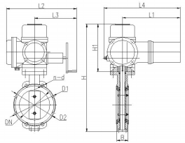 Marine Concentric Wafer Type Electric Operated Butterfly Valve （D） HD 531