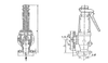 Marine FLANGE ANGLE STEAM SAFETY VALVE HDMV29-00