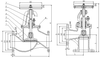 Marine PN1.0 MPa FLANGE CAST STEEL STOP VALVE HDMV34-00