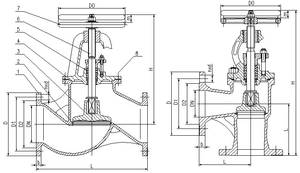 Marine Flange PN1.0 MPa CAST STEEL STOP CHECK VALVE HDMV47-00