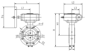 Marine Concentric Flange Type Worm Gear Operated Butterfly Valve（F） HD 5314