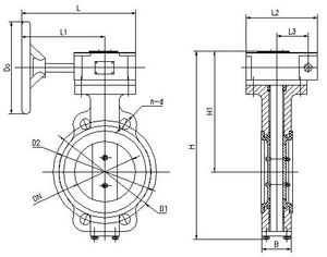 Marine Concentric Wafer Type Worm Gear Operated Butterfly Valve（F） HD 531