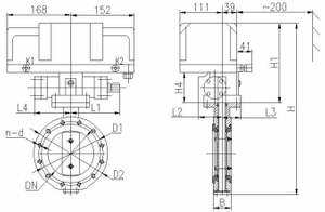 Marine Concentric Flange Type Hydraulic Operated Butterfly Valve（E） HD 5314