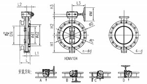 Marine Double Eccentric Double Flange Type Butterfly Valve HDMV104-1 